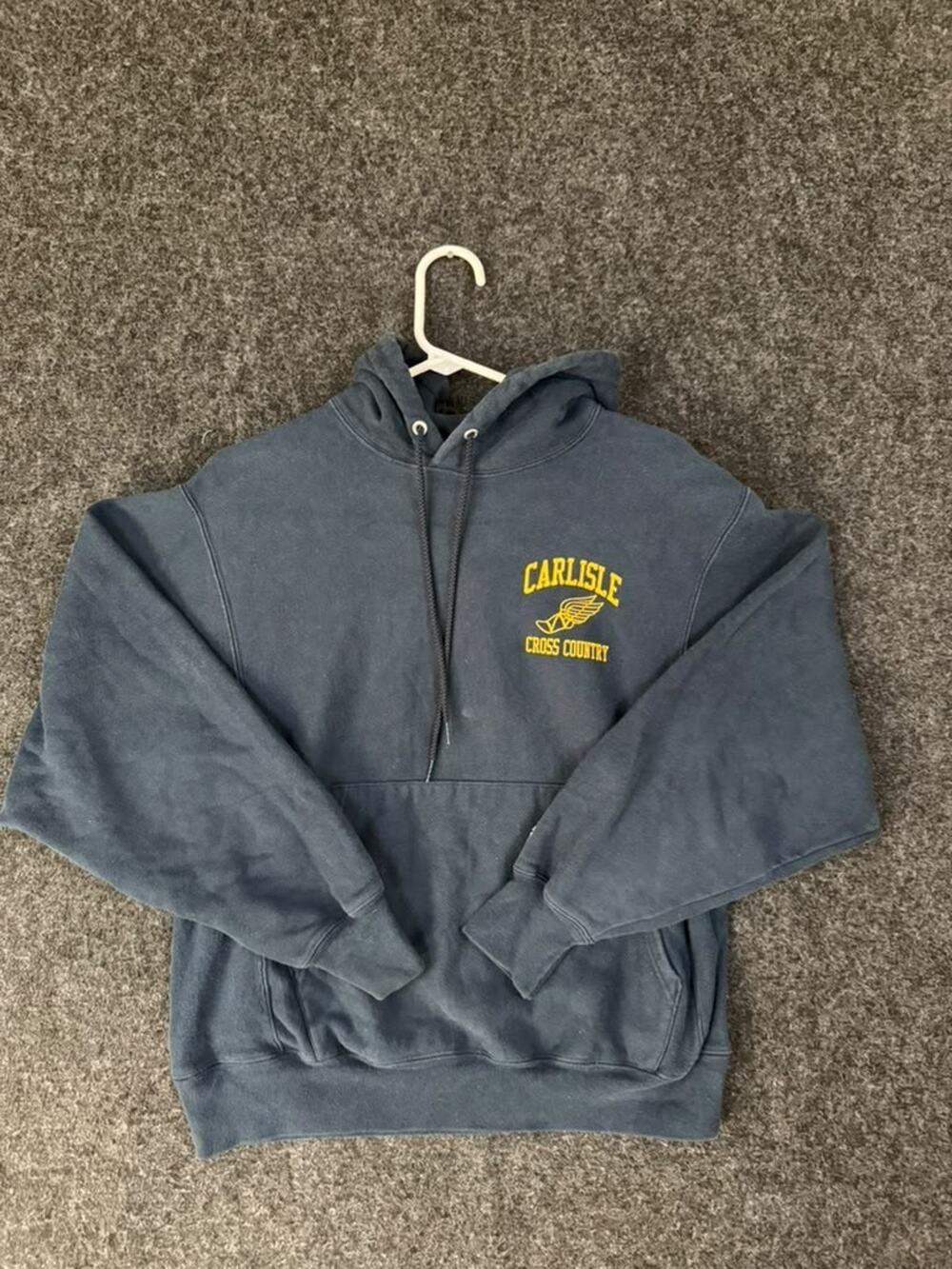 Vintage Champion Reverse Weave Carlisle Cross Country Hoodie Mens L USA